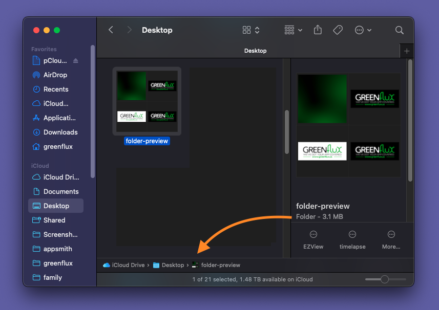 Saving the image as a folder icon from Python